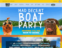 Tablet Screenshot of maddecentboatparty.com